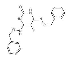 2(1H)-Pyrimidinone,5-fluoro-5,6-dihydro-4,6-bis[(phenylmethoxy)amino]-结构式