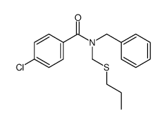 N-benzyl-4-chloro-N-((propylthio)methyl)benzamide Structure