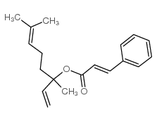 2-丙烯酸-1-乙烯基-1,5-二甲基-4-己烯醇3-苯基酯结构式