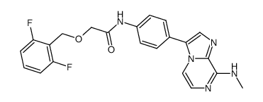 2-(2,6-Difluoro-benzyloxy)-N-[4-(8-methylamino-imidazo[1,2-a]pyrazin-3-yl)-phenyl]-acetamide Structure