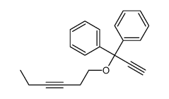 (1-hex-3-ynoxy-1-phenylprop-2-ynyl)benzene结构式