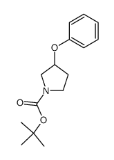 tert-butyl 3-phenoxypyrrolidine-1-carboxylate结构式
