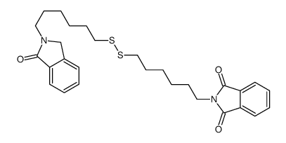 2-{6-[6-(1-Oxo-1,3-dihydro-isoindol-2-yl)-hexyldisulfanyl]-hexyl}-isoindole-1,3-dione结构式