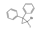 1-bromo-1-iodo-2,2-diphenylcyclopropane Structure
