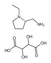 di-D-(-)-tartrate salt of (S)-2-aminomethyl-1-ethylpyrrolidine结构式