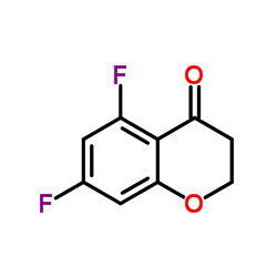 5,7-二氟苯并二氢吡喃-4-酮结构式