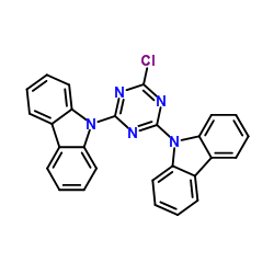 9H-Carbazole, 9,9'-(6-chloro-1,3,5-triazine-2,4-diyl)bis- Structure