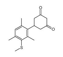 5-(2,4,6-trimethyl-3-methylsulfanylphenyl)cyclohexane-1,3-dione Structure