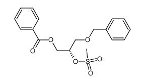 Benzoic acid (S)-3-benzyloxy-2-methanesulfonyloxy-propyl ester结构式