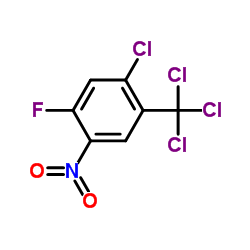 1-氯-5-氟-4-硝基-2-(三氯甲基)苯结构式