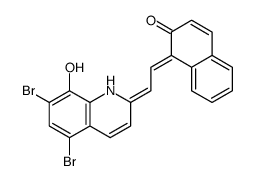 1-[2-(5,7-dibromo-8-hydroxy-1H-quinolin-2-ylidene)ethylidene]naphthalen-2-one结构式