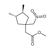 (3S,4S)-(3,4-dimethyl-1-nitromethyl-cyclopentyl)-acetic acid methyl ester结构式
