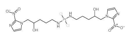 Platinum,bis[a-(3-aminopropyl)-2-nitro-1H-imidazole-1-ethanol-Na]dichloro-, (SP-4-2)- (9CI) Structure