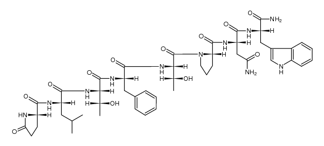 glutamyl-leucyl-threonyl-phenylalanyl-threonyl-prolyl-asparaginyl-tryptophanamide structure