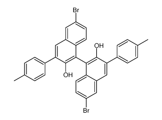6-bromo-1-[6-bromo-2-hydroxy-3-(4-methylphenyl)naphthalen-1-yl]-3-(4-methylphenyl)naphthalen-2-ol Structure