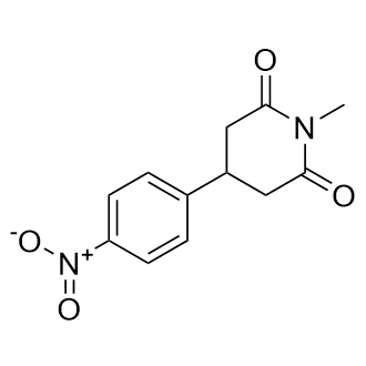 1-甲基-4-(4-硝基苯基)哌啶-2,6-二酮结构式