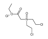 N,N-bis(2-chloroethyl)-2-ethoxy-2-oxoethanamine oxide,chloride Structure