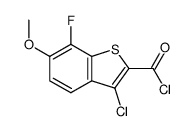 3-chloro-7-fluoro-6-methoxy-benzo[b]thiophene-2-carbonyl chloride Structure