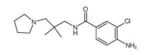 4-amino-3-chloro-N-(2,2-dimethyI-3-pyrrolidin-1-yl-propyl)benzamide结构式