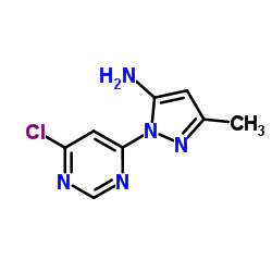 1-(6-chloropyrimidin-4-yl)-3-methyl-1H-pyrazol-5-amine structure