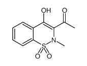 1-(4-hydroxy-2-methyl-1,1-dioxo-1λ6,2-benzothiazin-3-yl)ethanone结构式