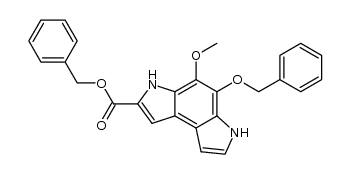 benzyl 4-benzyloxy-3,6-dihydro-5-methoxypyrrolo[3,2-e]indole-7-carboxylate结构式