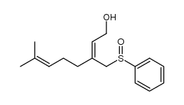 1-hydroxy-3-phenylsulfinylmethyl-7-methylocta-2Z,6-diene结构式