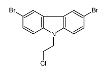 3,6-dibromo-9-(2-chloroethyl)carbazole Structure