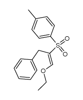 (E)-1-benzyl-2-ethoxy-1-(p-tolylsulfonyl)ethylene结构式