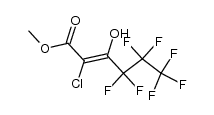(E)-methyl 2-chloro-4,4,5,5,6,6,6-heptafluoro-3-hydroxyhex-2-enoate结构式
