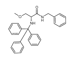 N-benzyl-O-methyl-N2-trityl-D-serinamide结构式