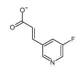 (E)-3-(5-fluoropyridin-3-yl)prop-2-enoate结构式