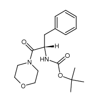 Nα-(tert-butoxycarbonyl)-L-phenylalanine-N-morpholinamide结构式
