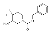 3-氨基-4,4-二氟哌啶-1-羧酸苄酯结构式