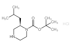 (R)-TERT-BUTYL 2-ISOBUTYLPIPERAZINE-1-CARBOXYLATE HYDROCHLORIDE Structure