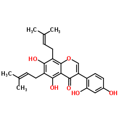 8-异戊烯基羽扇豆异黄酮结构式