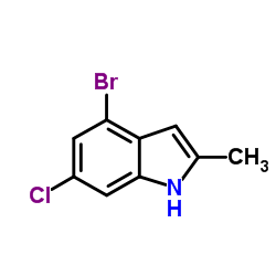 4-Bromo-6-chloro-2-methyl-1H-indole Structure
