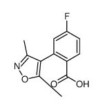2-(3,5-dimethyl-1,2-oxazol-4-yl)-4-fluorobenzoic acid结构式