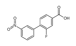 2-FLUORO-3'-NITRO-[1,1'-BIPHENYL]-4-CARBOXYLIC ACID Structure