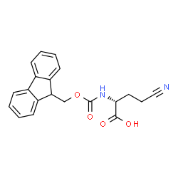 (R)-2-((((9H-芴-9-基)甲氧基)羰基)氨基)-4-氰基丁酸结构式