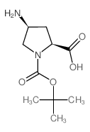 (2S,4S)-4-氨基-1,2-吡咯烷二羧酸 1-叔丁酯结构式