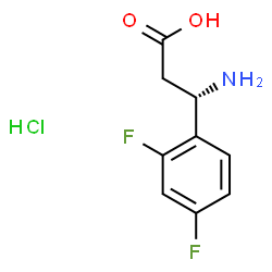 (3S)-3-氨基-3-(2,4-二氟苯基)丙酸盐酸盐结构式