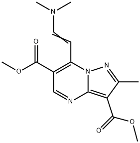 Dimethyl 7-[(E)-2-(dimethylamino)vinyl]-2-methylpyrazolo[1,5-a]pyrimidine-3,6-dicarboxylate Structure