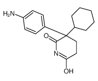 (3R)-3-(4-aminophenyl)-3-cyclohexylpiperidine-2,6-dione结构式