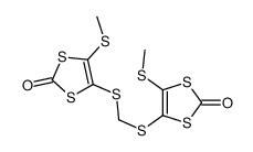 4-methylsulfanyl-5-[(5-methylsulfanyl-2-oxo-1,3-dithiol-4-yl)sulfanylmethylsulfanyl]-1,3-dithiol-2-one Structure