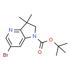 叔-丁基 6-溴-3,3-二甲基-2,3-二氢-1H-吡咯并[3,2-b]吡啶-1-甲酸基酯结构式