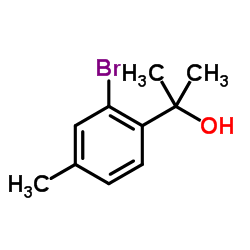 2-溴-α,α,4-三甲基苯甲醇结构式
