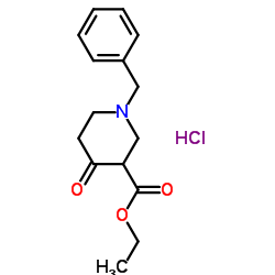 1-苄基-3-乙氧羰基-4-哌啶酮盐酸盐结构式