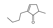 2-butyl-5-methylcyclopent-2-en-1-one结构式