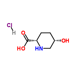 (2S,5S)-5-羟基哌啶-2-甲酸盐酸盐结构式